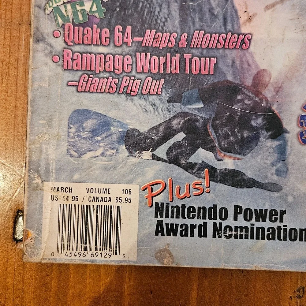 Nintendo Power Vol. 106 March 1998 Magazine Quake N64 + Poster